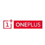 a red oneplus logo on a black background